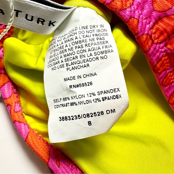 Trina Turk Trellis Off the Shoulder Ruffle Bandeau Swim Top - Picture 7 of 13